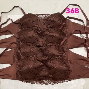 36B - NWT 4 pcs Lace Convertible Strapless Bra